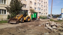 На Кремлевской, 76  приступили к работам по благоустройству в рамках федерального проекта «Формирование современной городской среды»