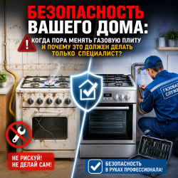 Безопасность вашего дома: Когда пора менять газовую плиту и почему это должен делать только специалист?