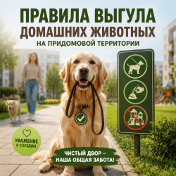 Правила выгула домашних животных на придомовой территории