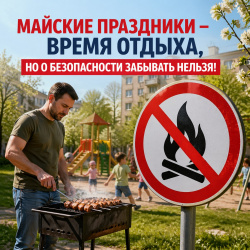 Пожарная безопасность в период майских праздников