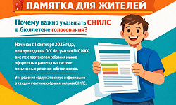 Почему важно указывать СНИЛС в бюллетене голосования?